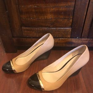 Tan and Black Wedges